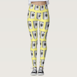 Washing machine cartoon illustration  leggings