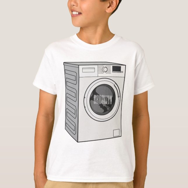 Washing machine cartoon illustration  T-Shirt (Front)