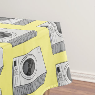 Washing machine cartoon illustration  tablecloth
