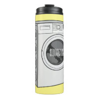 Washing machine cartoon illustration 