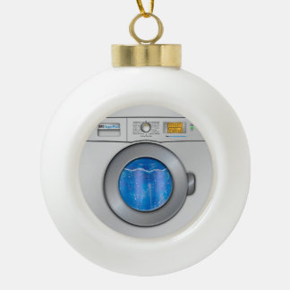 Washing Machine Ceramic Ball Christmas Ornament