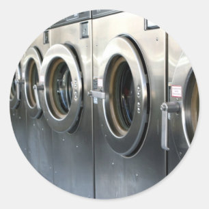 Washing machine classic round sticker