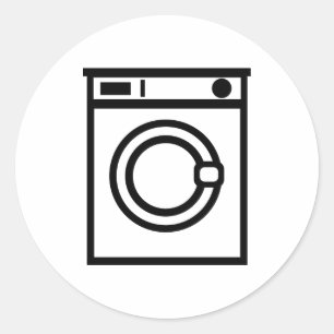 Washing machine classic round sticker