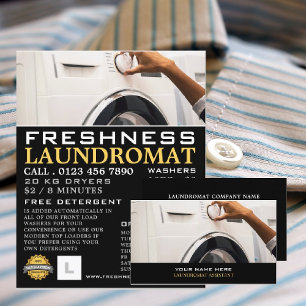 Washing Machine, Laundromat, Cleaning Service Business Card