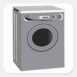 Washing Machine Square Sticker