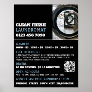 Washing Machines, Laundromat, Cleaning Service Poster