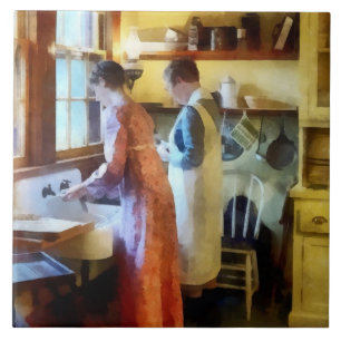 Washing Up After Dinner Tile