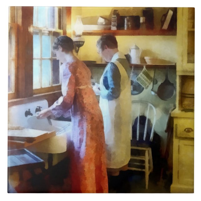 Washing Up After Dinner Tile (Front)