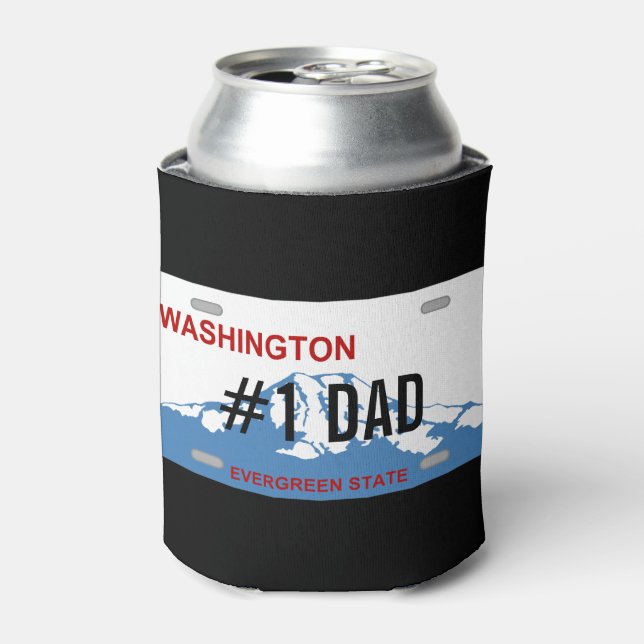 Washington #1 DAD license plate can cooler (Can Front)