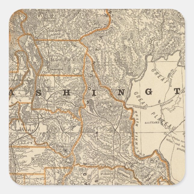 Washington 2 square sticker (Front)