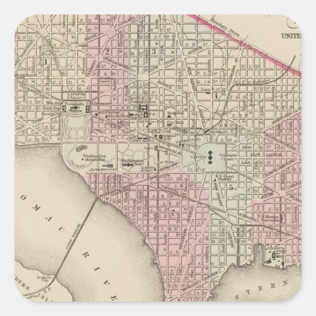 Washington 4 square sticker (Front)