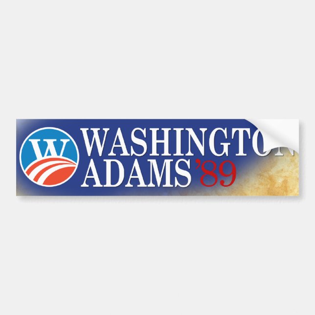 Washington - Adams 2008 Style Bumper Sticker (Front)