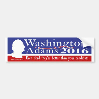 Washington Adams 2016 Bumper Sticker