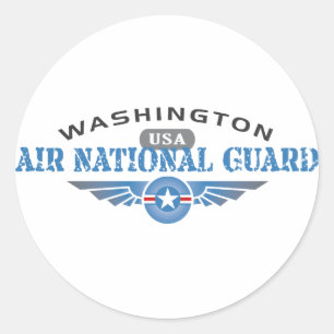 Washington Air National Guard Classic Round Sticker