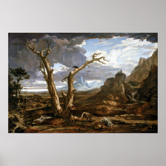 Washington Allston Elijah in the Desert Poster (Front)