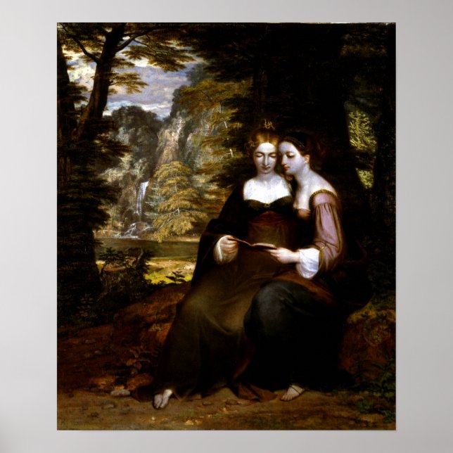 Washington Allston Hermia and Helena Poster (Front)