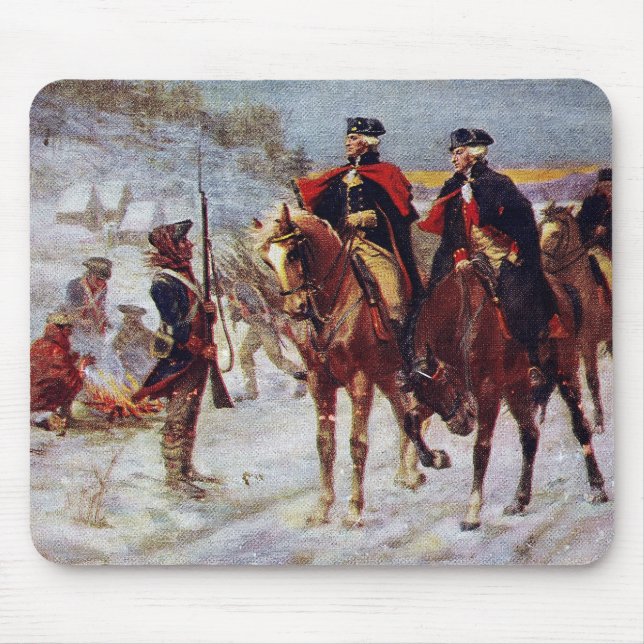Washington and Lafayette at Valley Forge ~ Mouse Mat (Front)