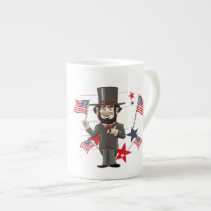 Washington and Lincoln Bone China Mug