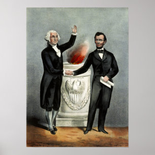 Washington and Lincoln Poster