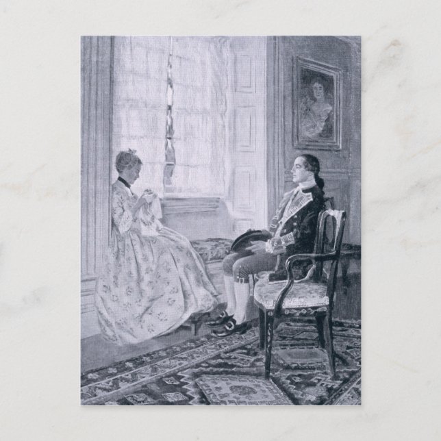 Washington and Mary Philipse Postcard (Front)