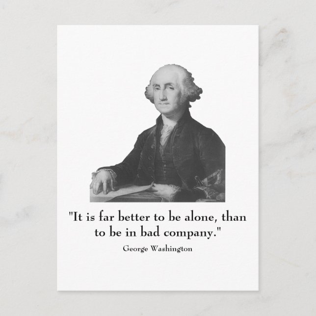 Washington and quote postcard (Front)