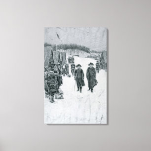 Washington and Steuben at Valley Forge Canvas Print