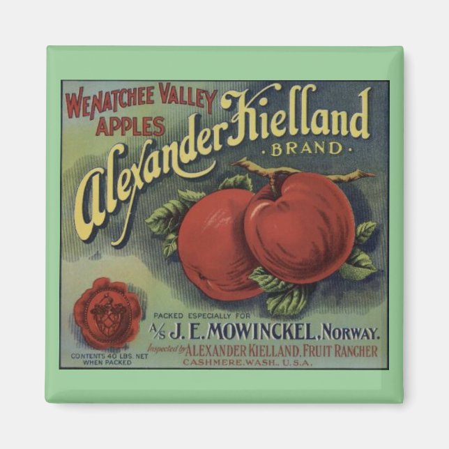 Washington Apples Crate Lable Magnet (Front)
