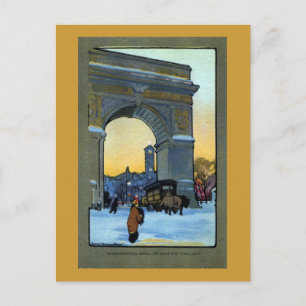 Washington Arch at Winter Twilight Postcard