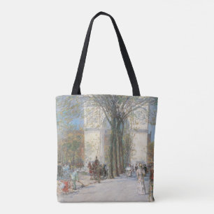 Washington Arch, Spring by Frederick Childe Hassam Tote Bag
