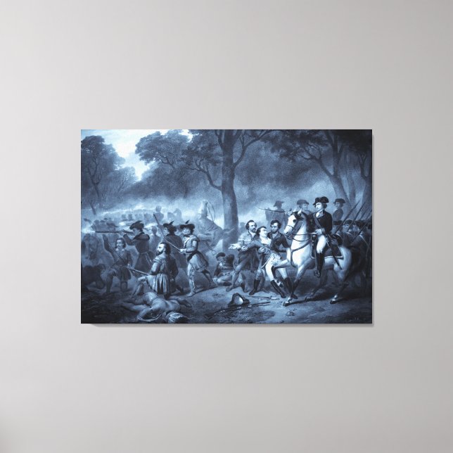 "Washington as a Soldier" (selenium) canvas print (Front)