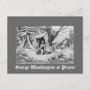 Washington at Prayer Postcard