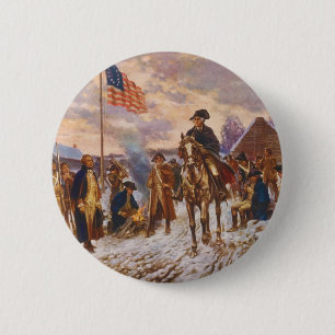 Washington at Valley Forge by Edward P. Moran 6 Cm Round Badge