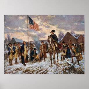 Washington at Valley Forge Poster