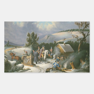 Washington At Valley Forge Rectangular Sticker