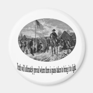 Washington at Valley Forge with Quote Magnet