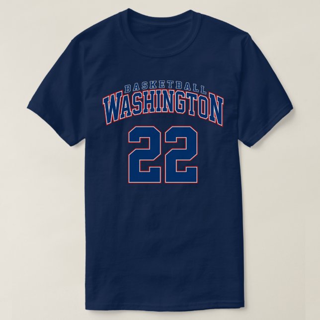 Washington Basketball Player Number 4 T-Shirt (Design Front)