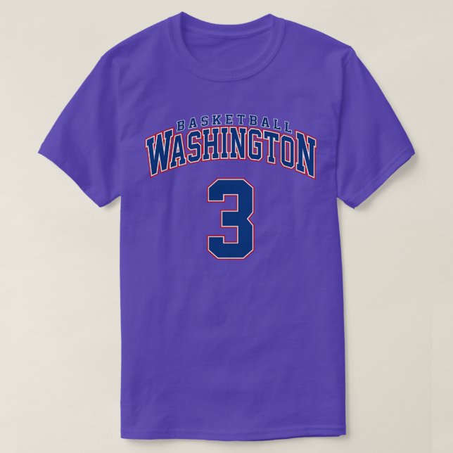 Washington Basketball Player Number 5 T-Shirt (Design Front)