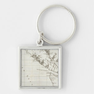 Washington, British Columbia, Vancouver map Key Ring