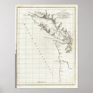 Washington, British Columbia, Vancouver map Poster