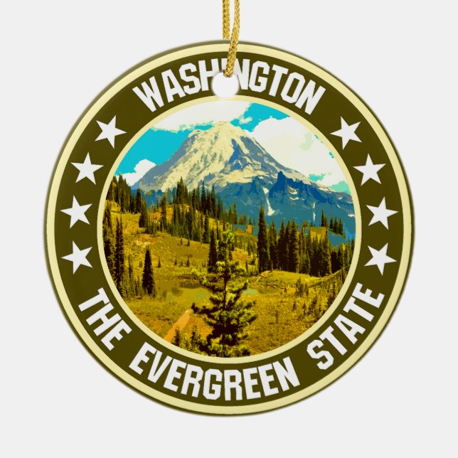 Washington Ceramic Tree Decoration (Front)