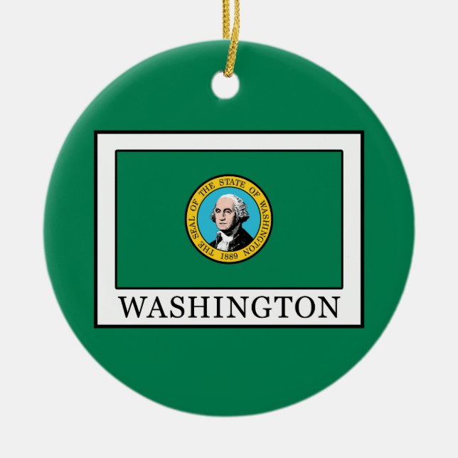 Washington Ceramic Tree Decoration (Front)