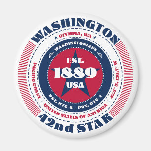 Washington Circle Typography Souvenir Magnet