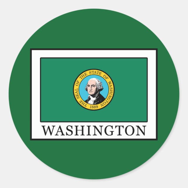 Washington Classic Round Sticker (Front)