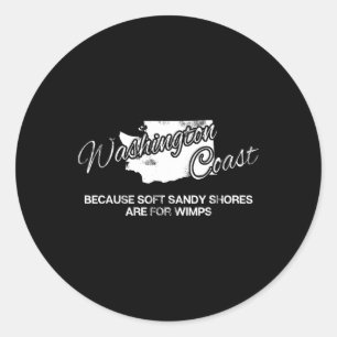 Washington Coast Pacific Northwest Beaches Classic Round Sticker