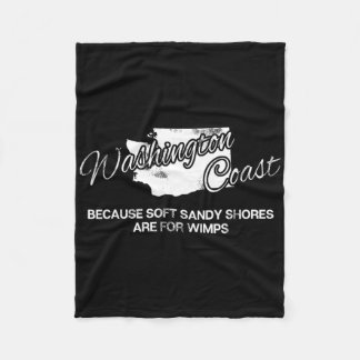 Washington Coast Pacific Northwest Beaches Fleece Blanket