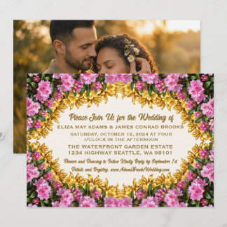 Washington Coast Rhododendron Photo Wedding Invita Save The Date
