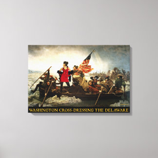Washington Cross-Dressing the Delaware Canvas Print
