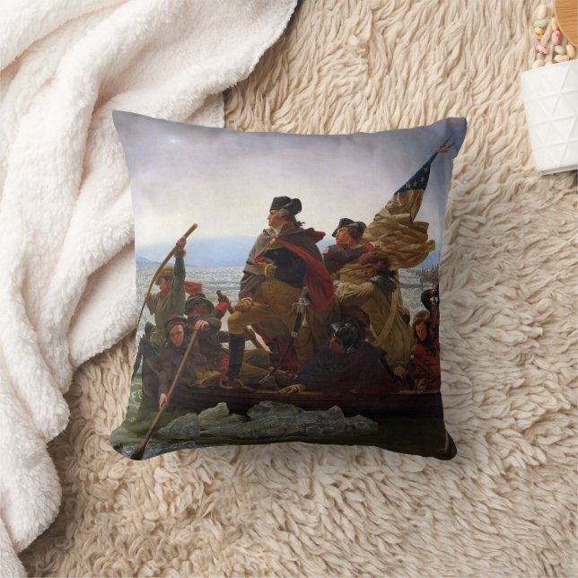 Washington Crossing Delaware Art Cushion (Blanket)