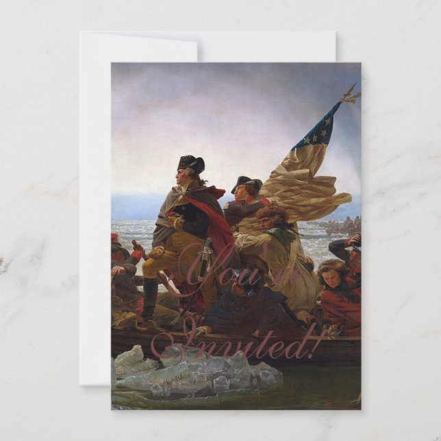 Washington Crossing Delaware Art Invitation (Front)