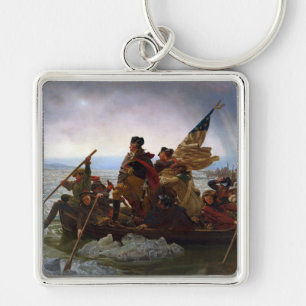 Washington Crossing Delaware Art Key Ring